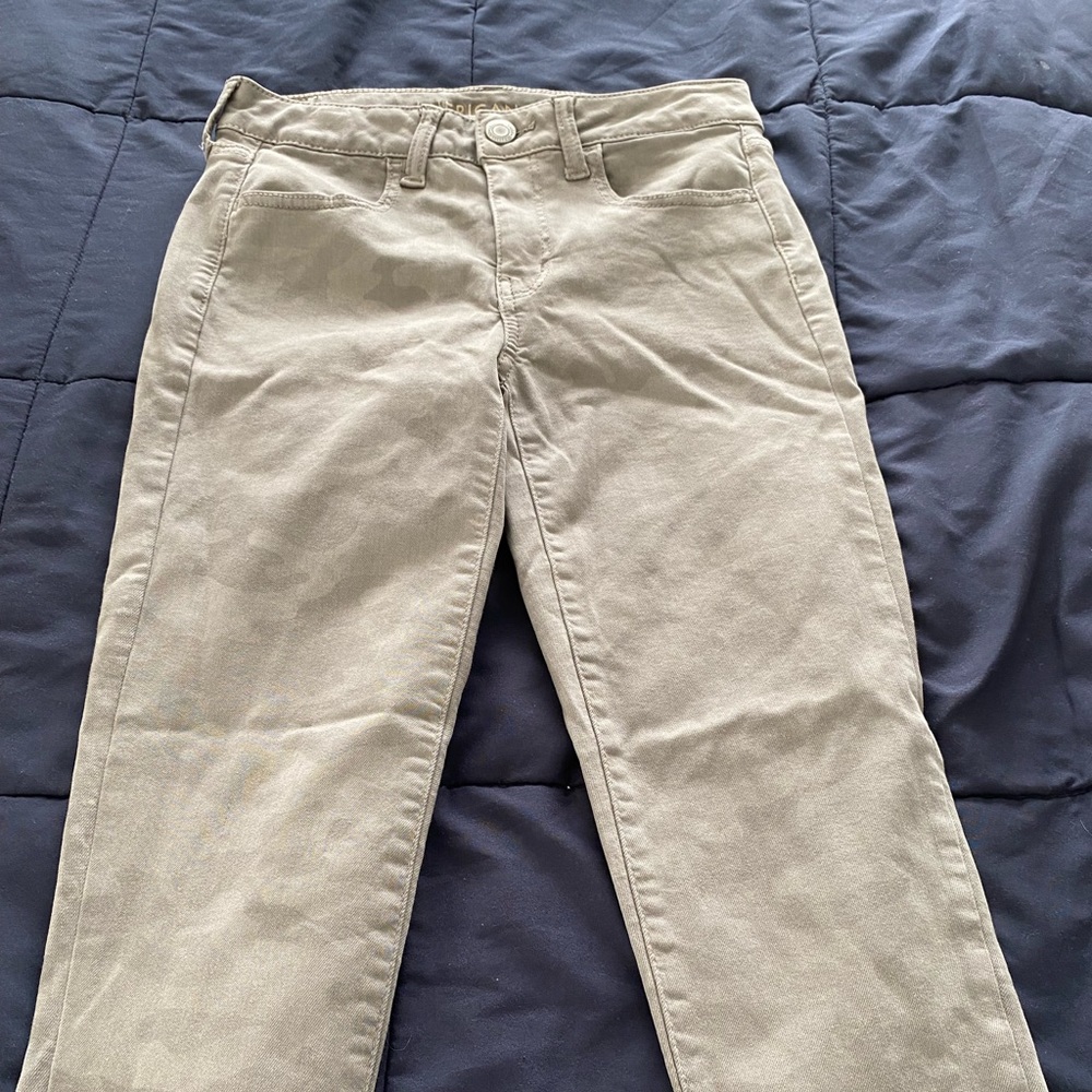 American eagle jeans grey camo high-rise jegging - regular length